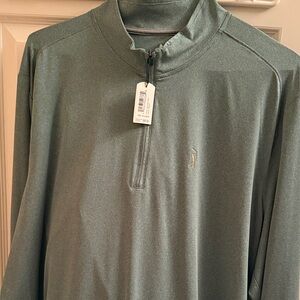 johnnie-O Green Zip Up Sweater